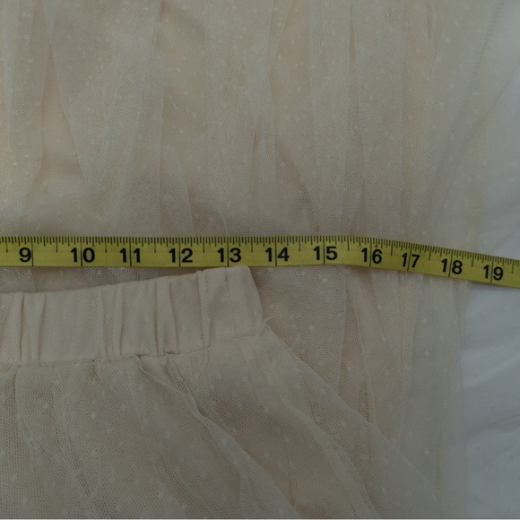 Altar'd State Cream Asymmetrical Tulle Skirt - Picture 4 of 6